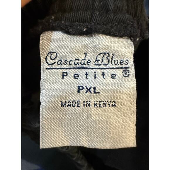 VTG 90s Cascade Blues Capri Pants Women's XL Petite Black and Denim Set of 2 - Picture 4 of 6